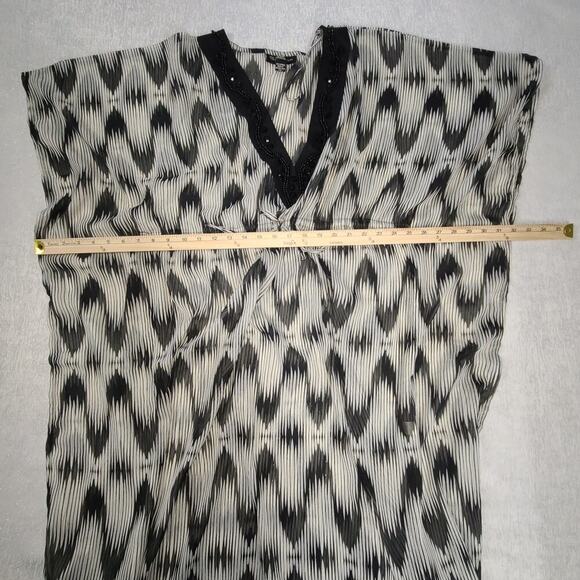 Club Z Collection women's cover up black Size Large beachy resort wear maxi - Picture 4 of 7